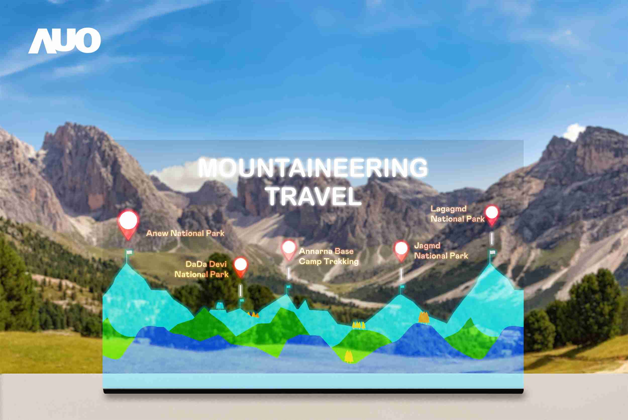 欧陆注册展示全球单片尺寸最大(*)42吋透明Micro LED显示器拼接而成的〝64吋透明Micro LED显示器〞，，，，具备高透明度、、、、1,000 nits高亮度、、、广色域、、、、采用三边无边框的无缝拼接等多重特色，，，，呈现超高清、、细腻画质而不遮挡后方视觉，，满足层峰需求，，，，可广泛运用于零售、、艺术展览或商业空间等场域